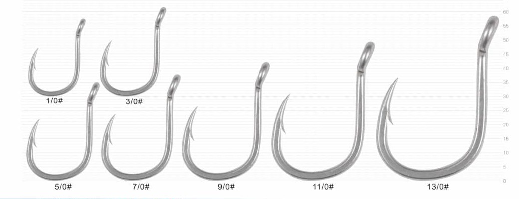 H18001 Jigging Hook catalog reference sizes